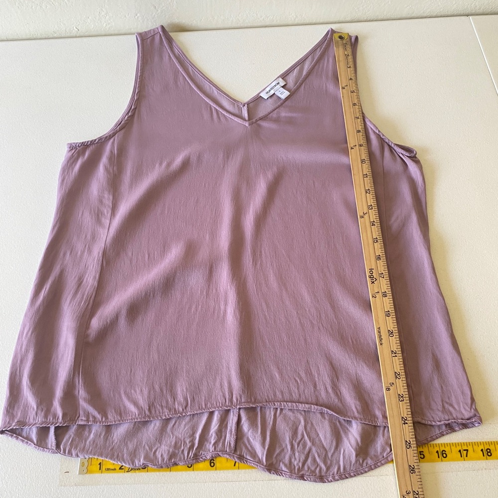 Nordstrom V-Neck Cami Tank Top Womens Large Purple Sleeveless Viscose Blouse - Picture 7 of 7